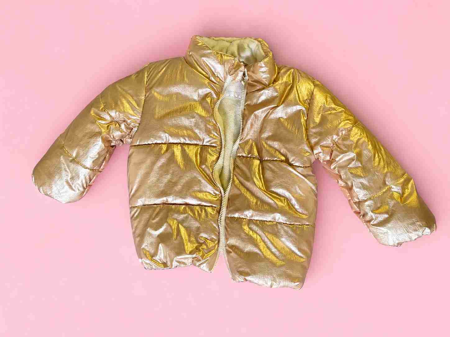 Chaqueta acolchada dorada infantil - miniatura 1