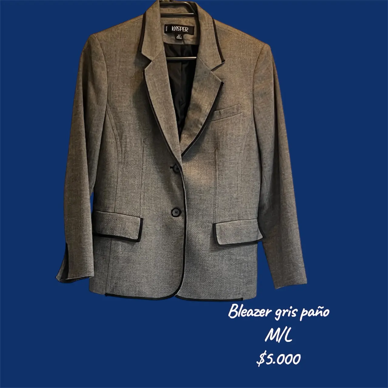 Blazer gris de paño - miniatura 1