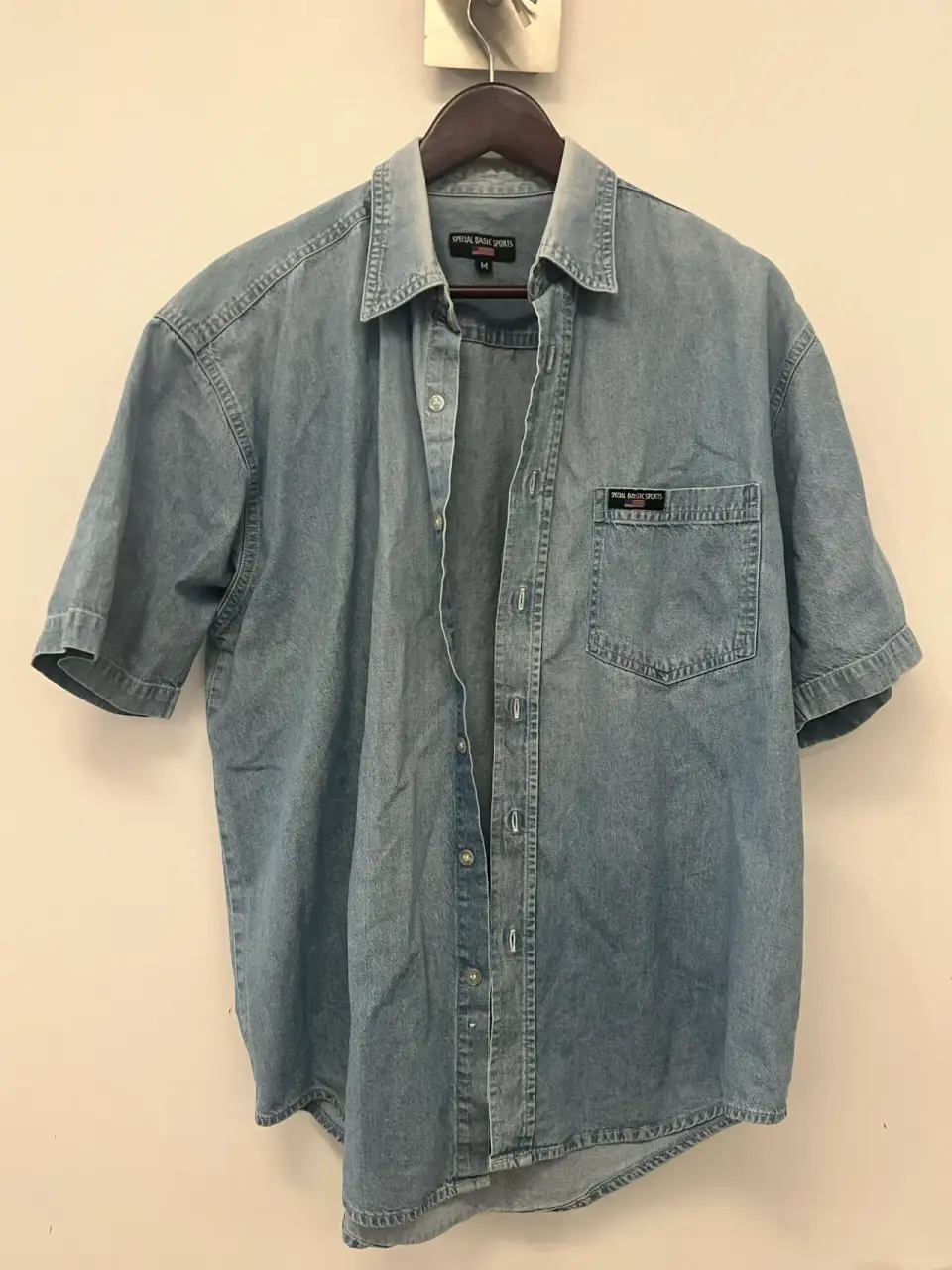 Camisa jeans azul - miniatura 1