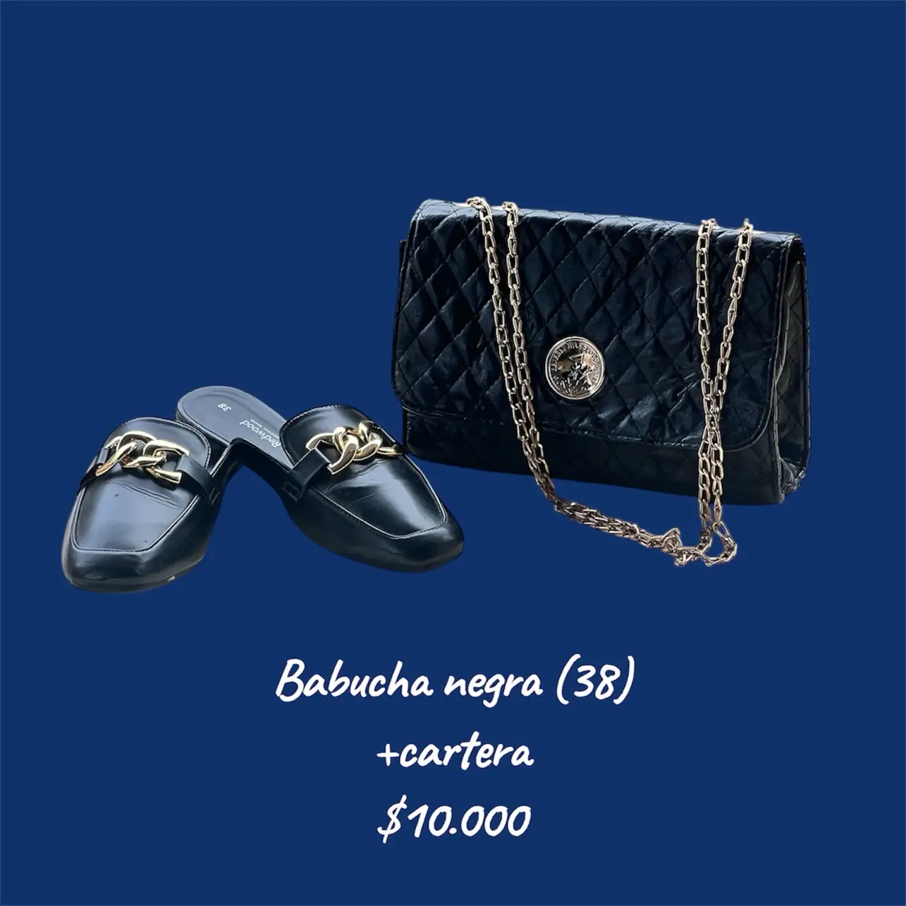 Zapatos y cartera negra - miniatura 1