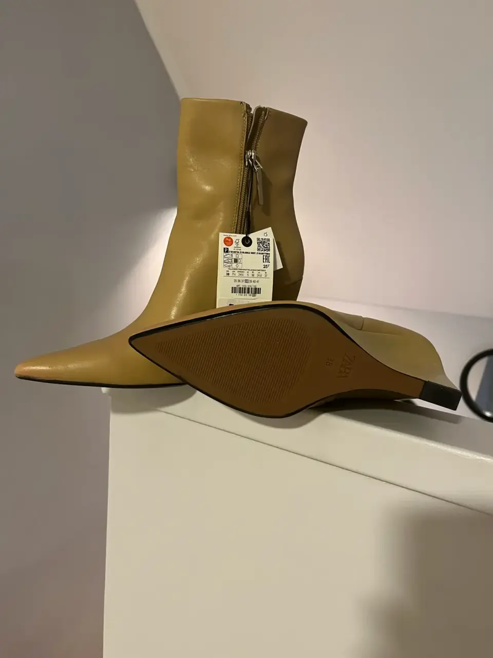 Botines camel de cuero - miniatura 1