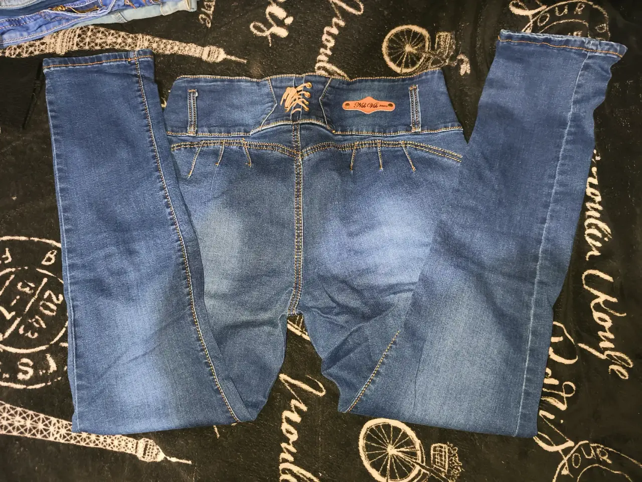 Jeans rectos azul oscuro - miniatura 2