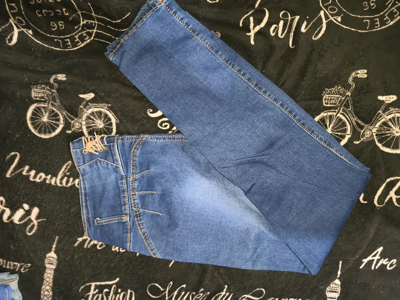 Jeans rectos azul oscuro - miniatura 3