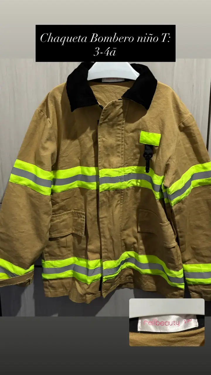Chaqueta bombero infantil 3-4 años