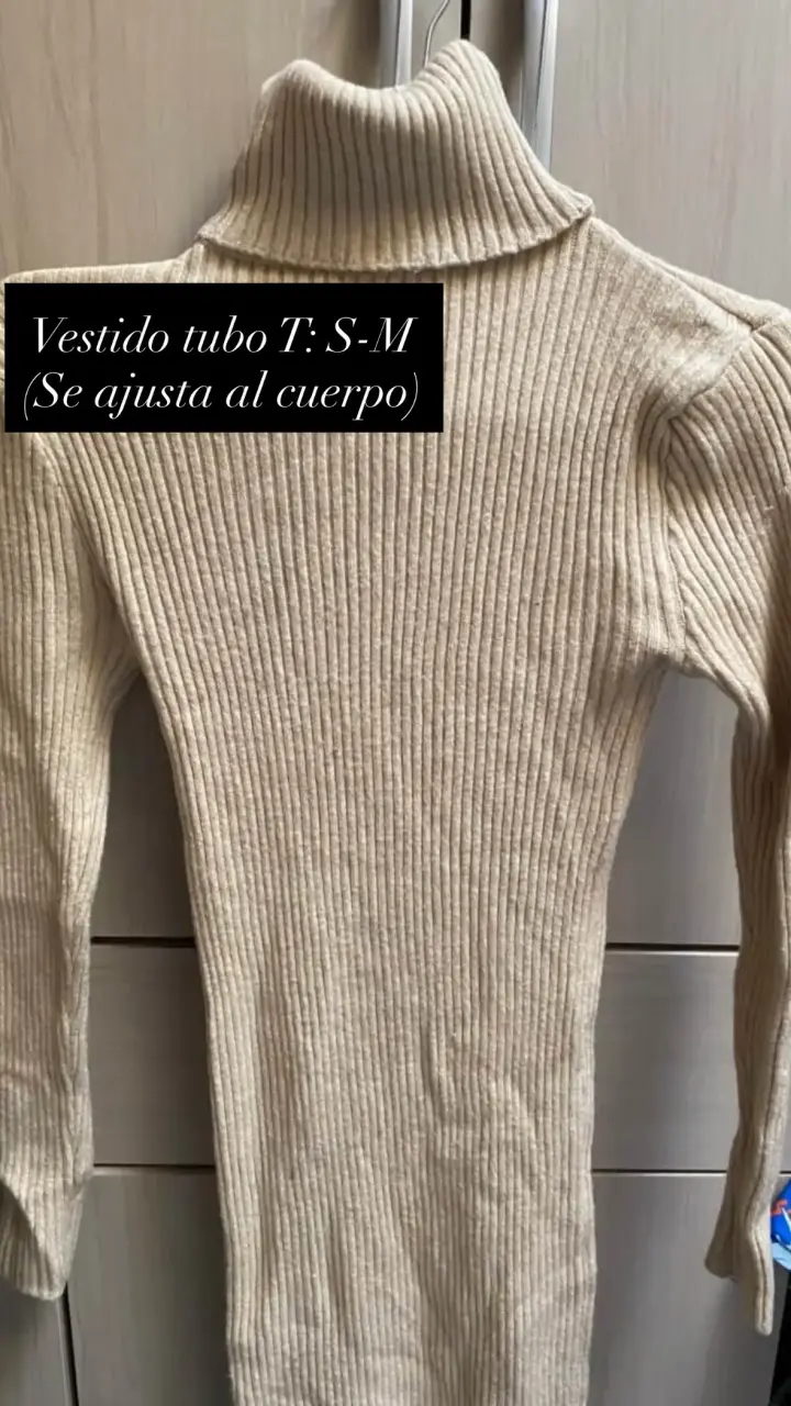 Vestido tubo beige ajustado