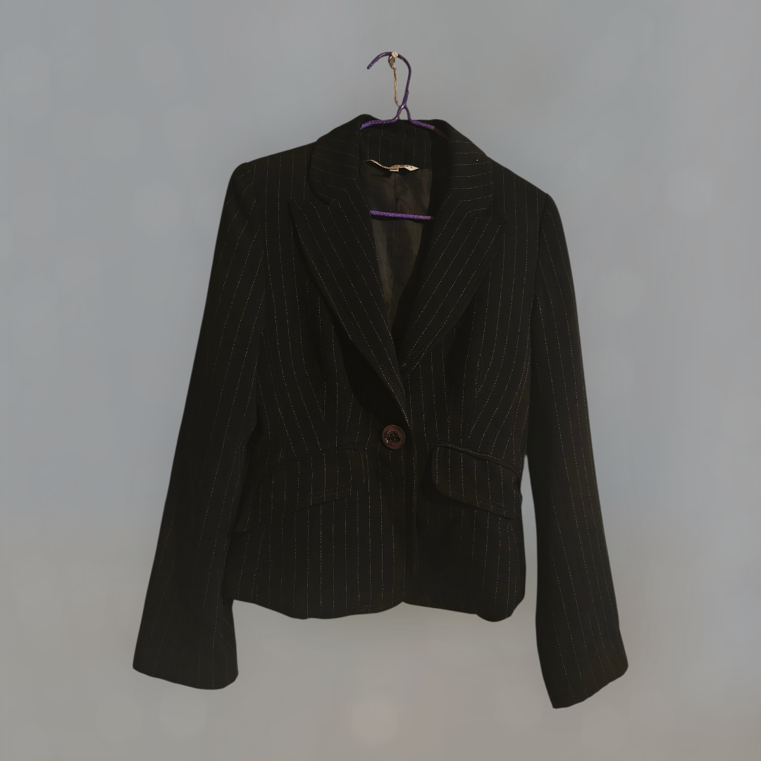 Blazer negro a rayas