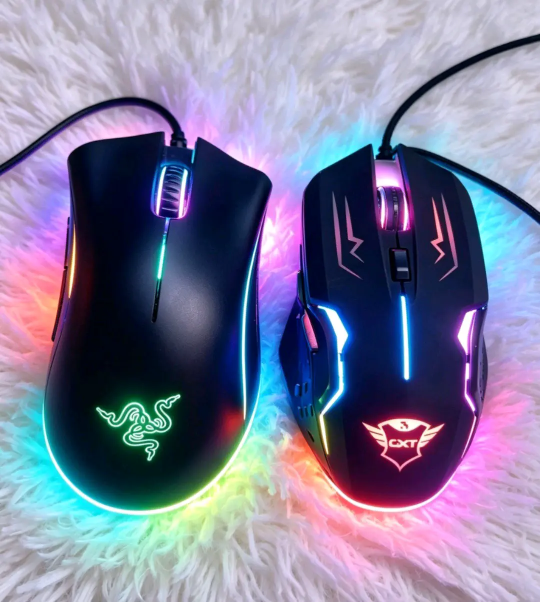 Mouse gamer RGB con cable