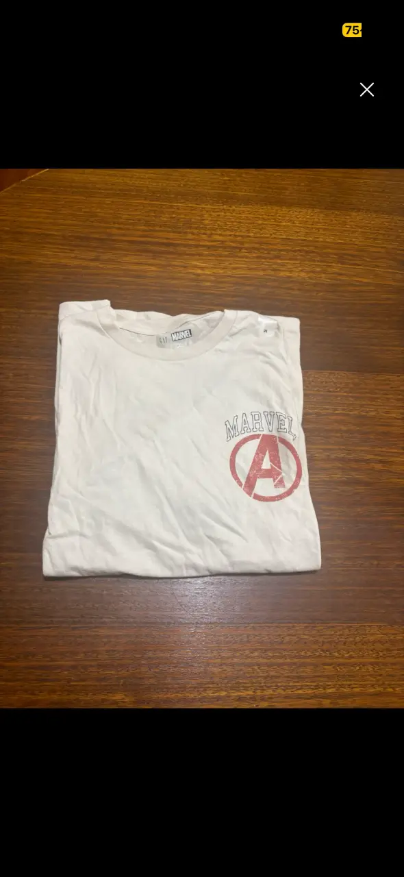 Polera blanca Marvel estampada - miniatura 1
