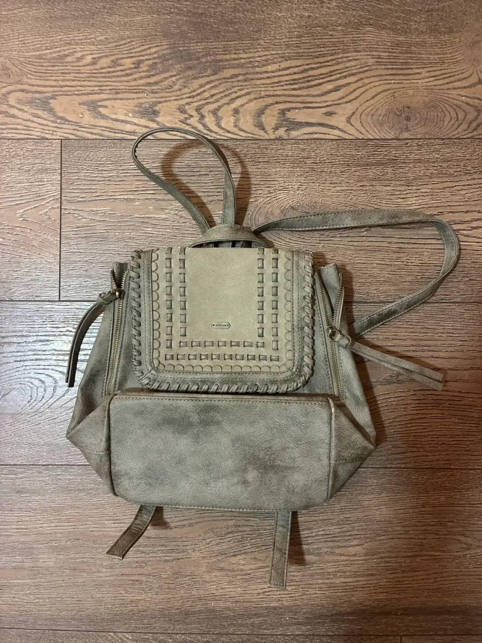 Mochila de cuero café