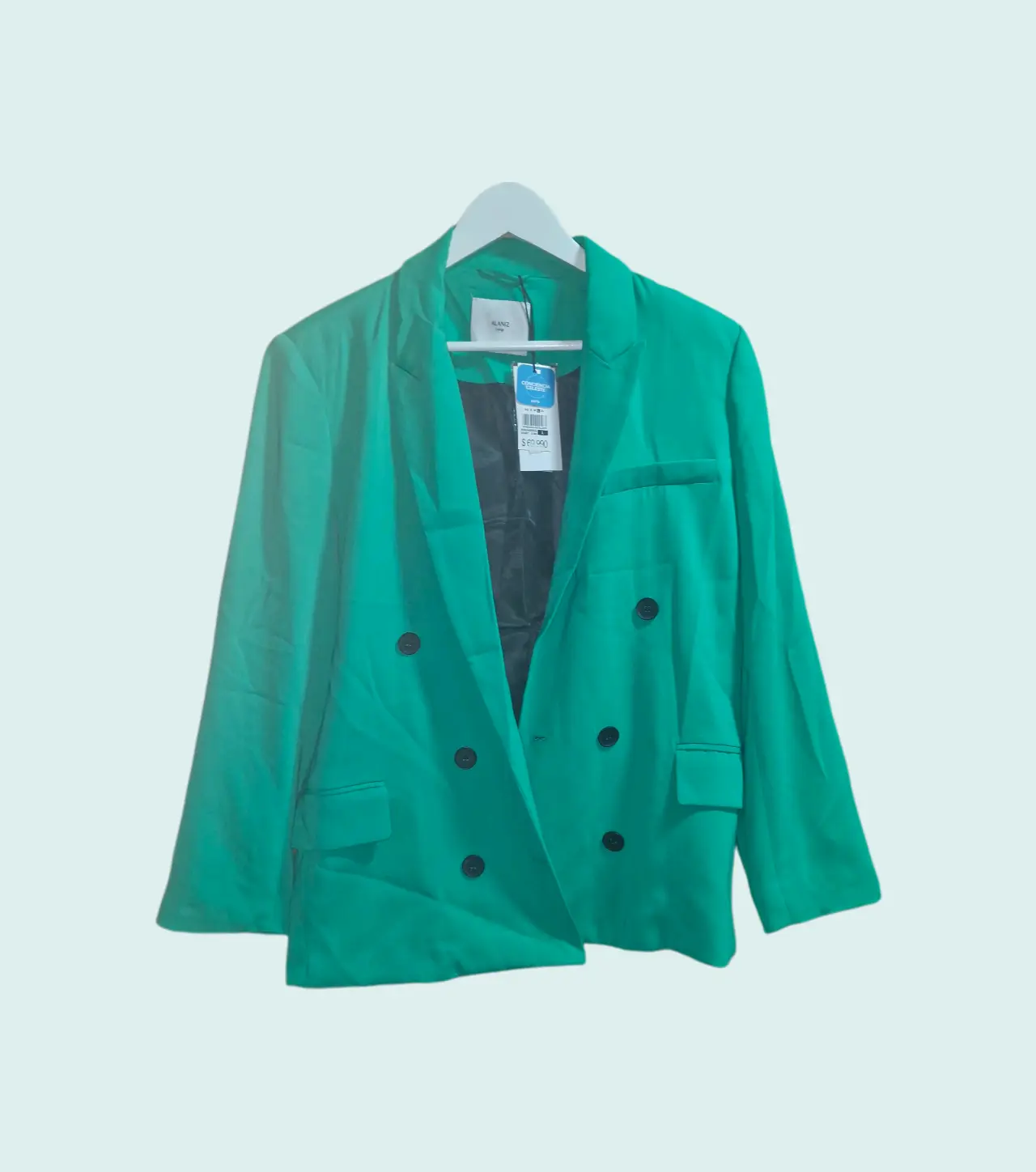 Blazer verde doble botón