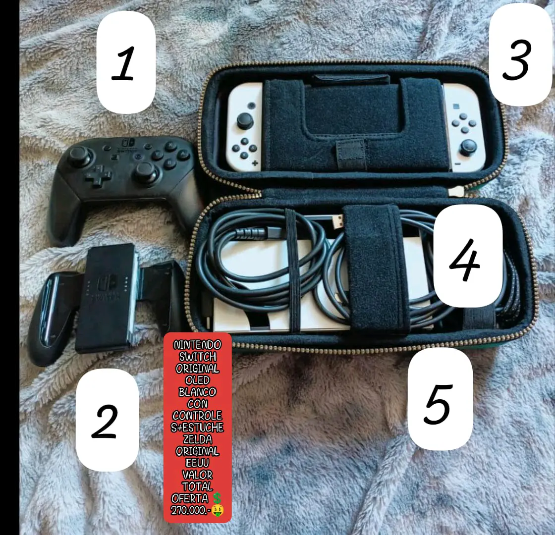 Nintendo Switch OLED blanco con control