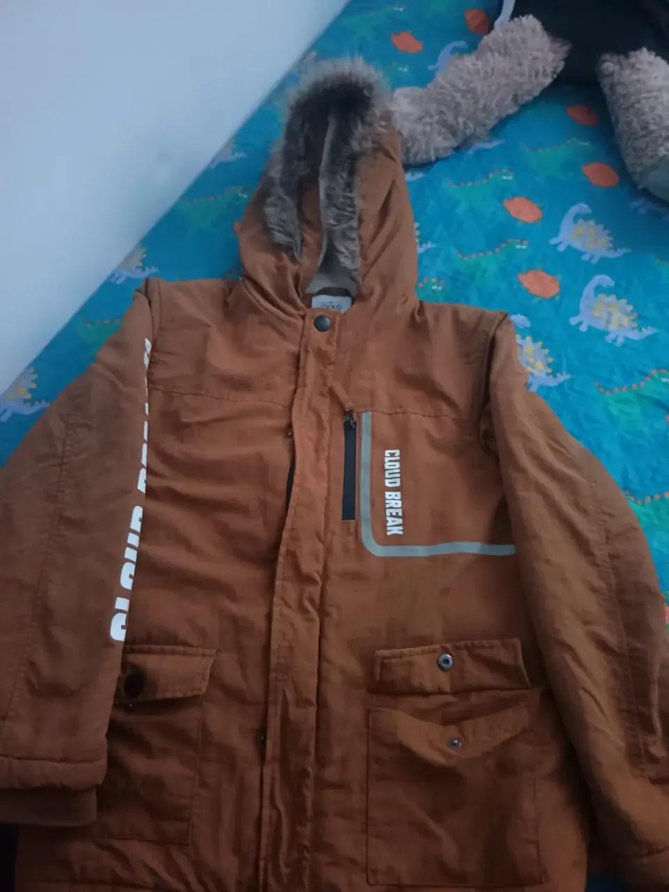 Parka marrón con capucha - miniatura 1