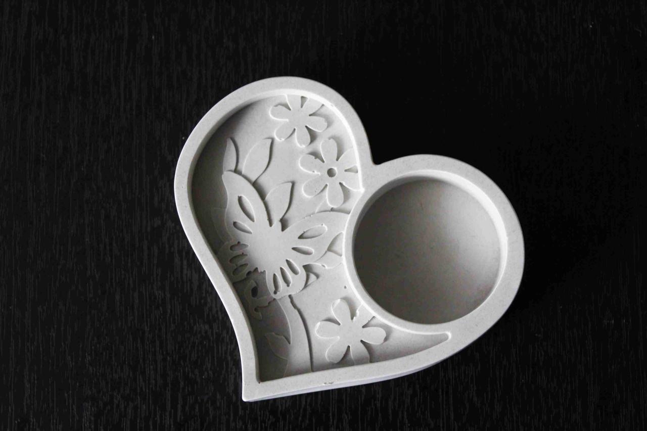 Portavelas forma de corazón - miniatura 1