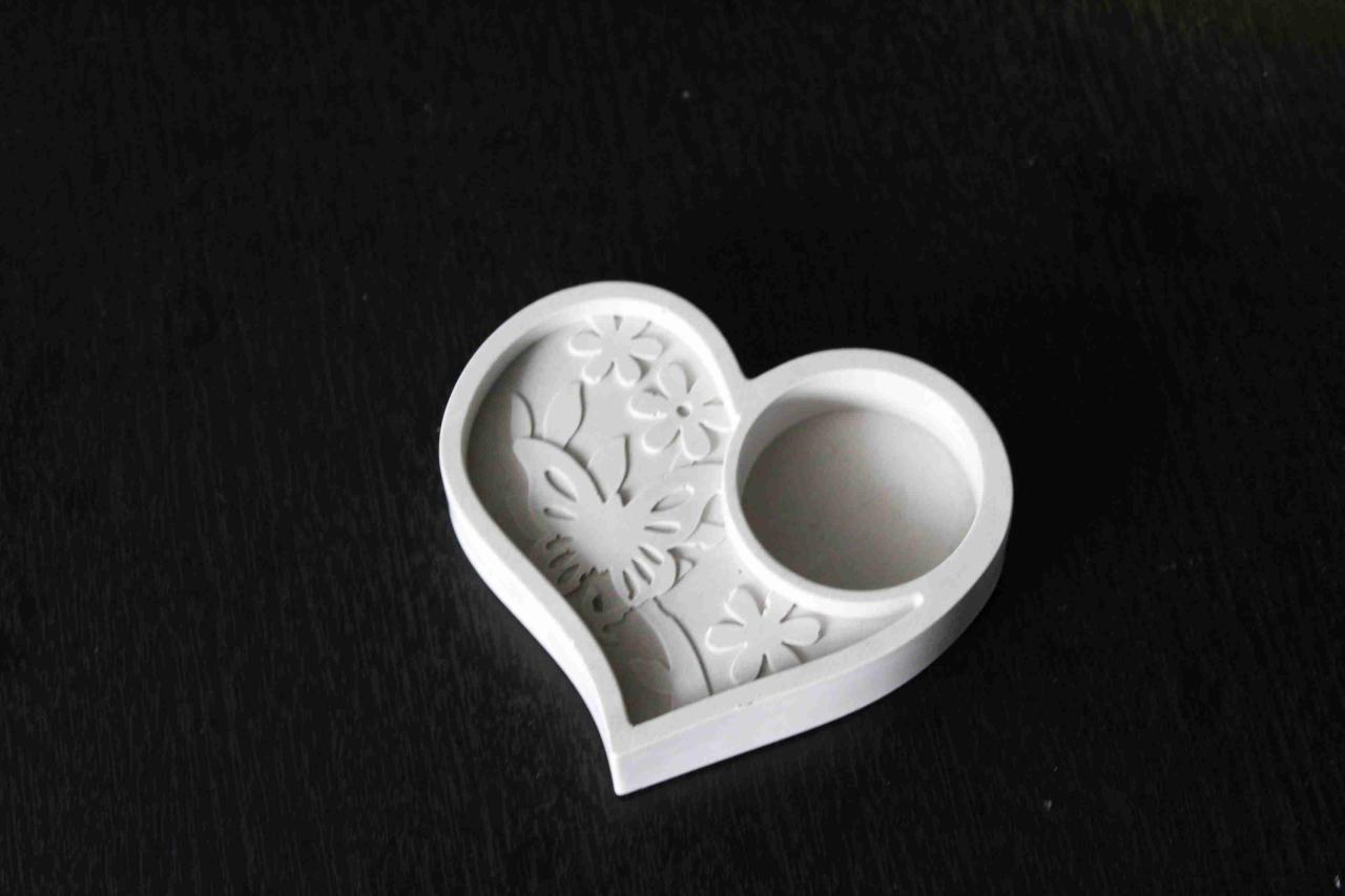 Portavelas forma de corazón - miniatura 2