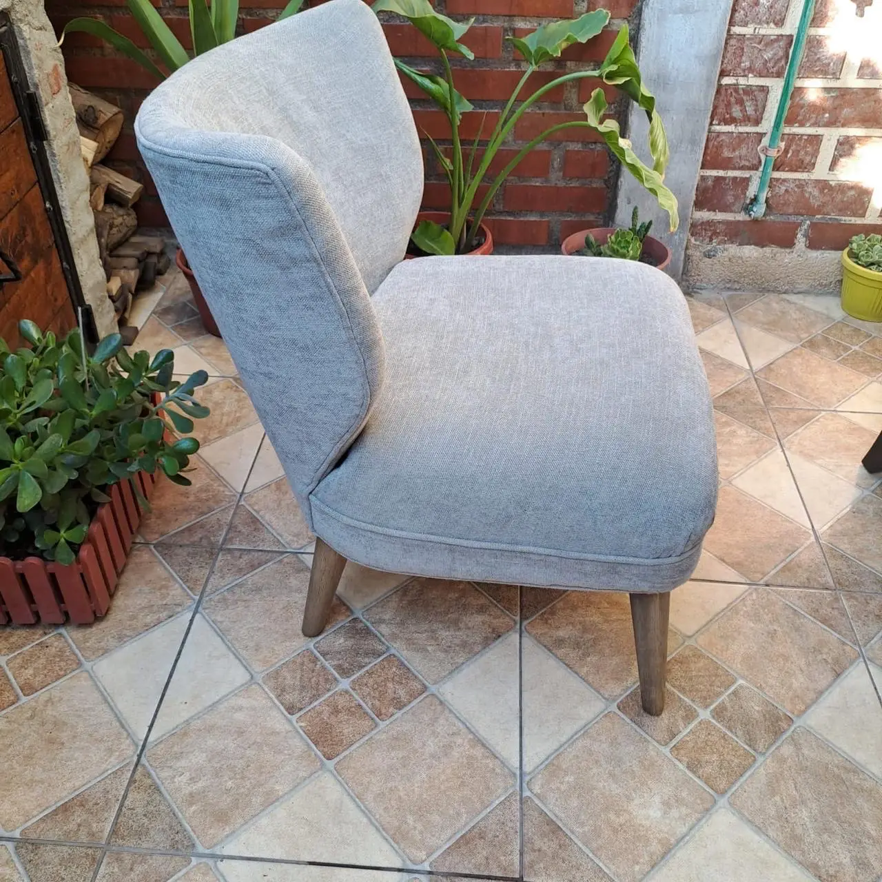 Sillón (poltrona ) gris moderno - miniatura 2