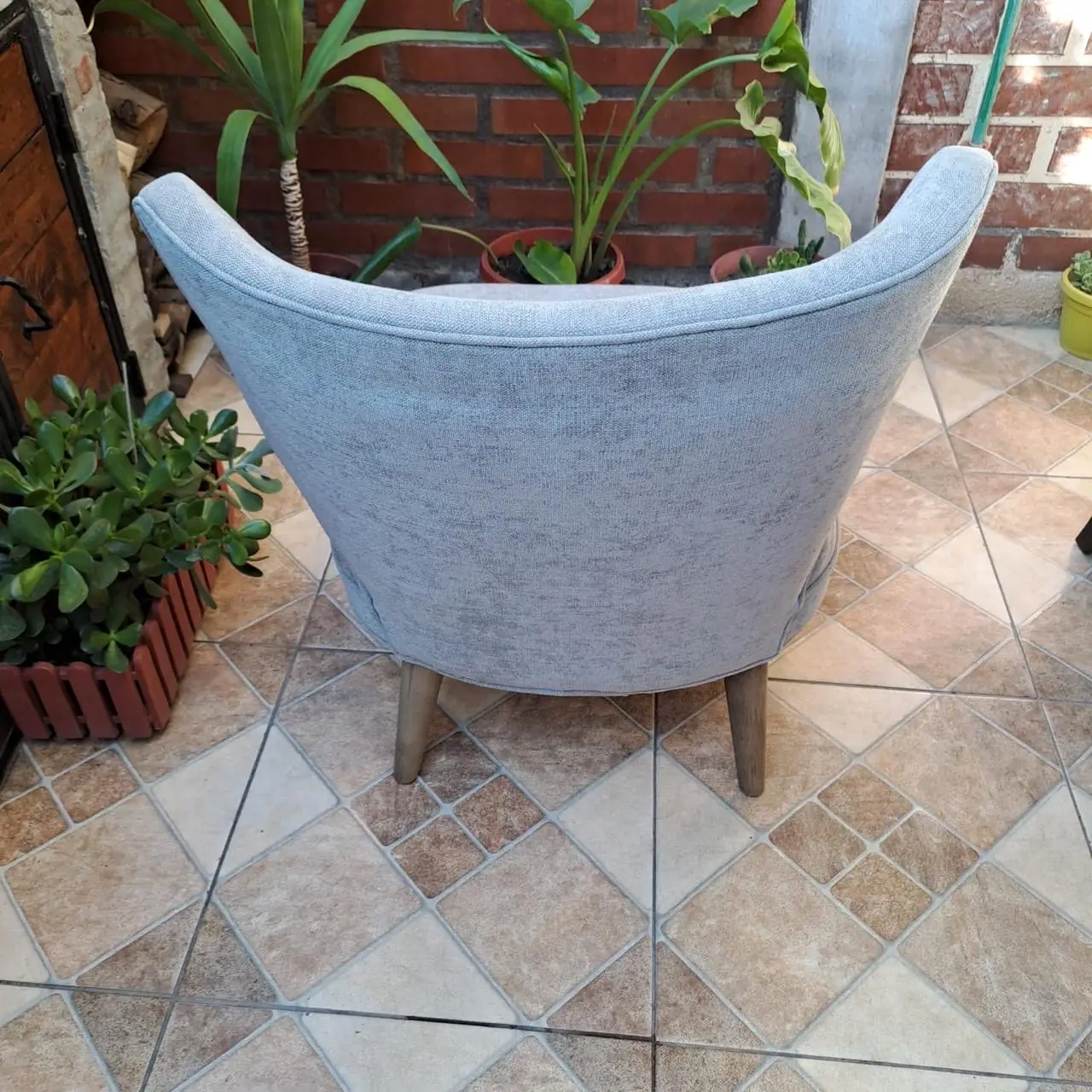 Sillón (poltrona ) gris moderno - miniatura 4