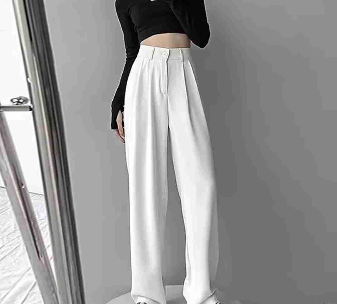 Pantalones blancos mujer - miniatura 1