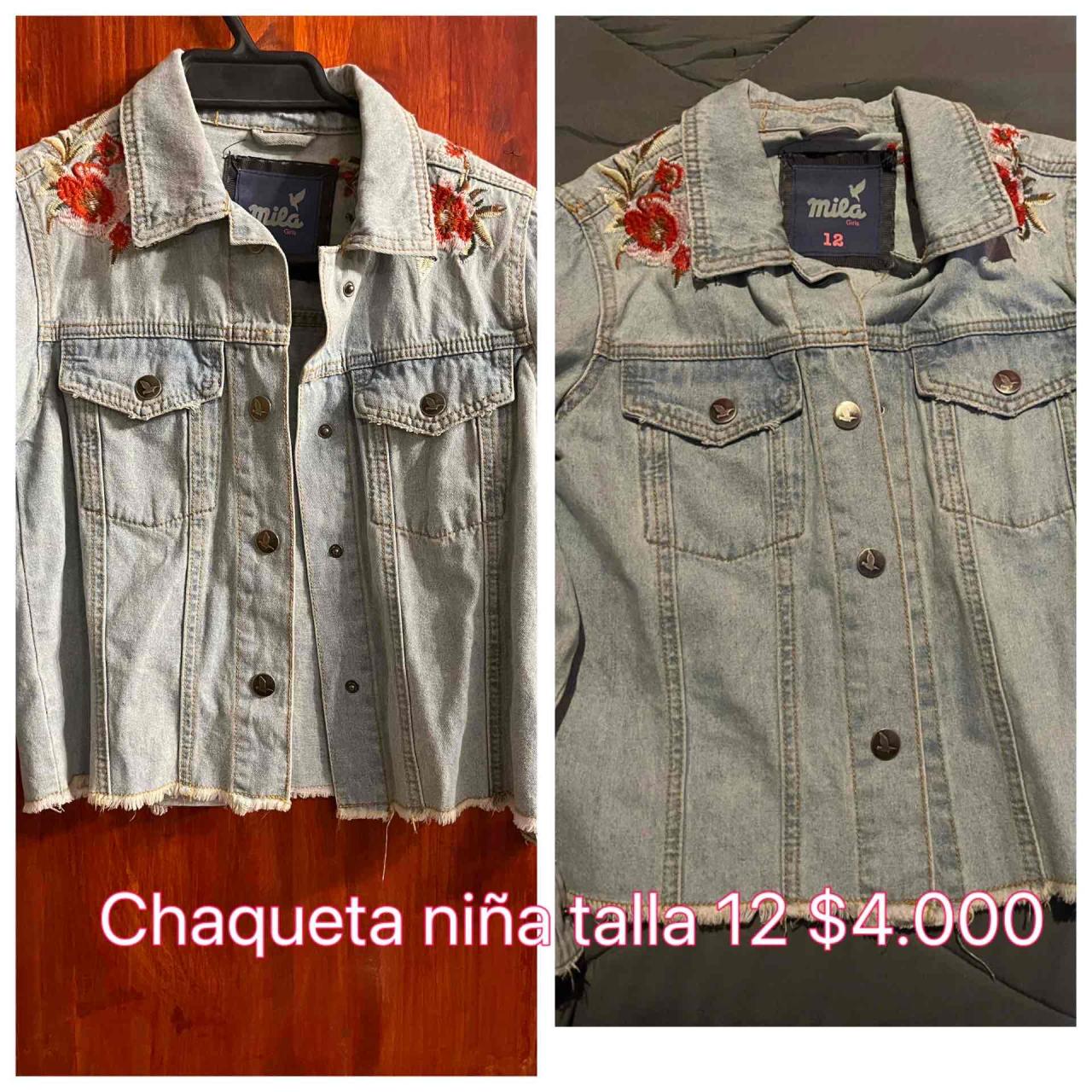 Chaqueta de mezclilla con bordado