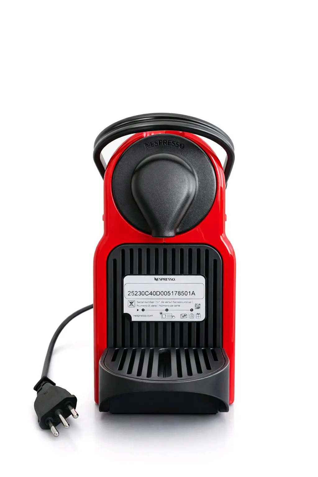 Cafetera Nespresso roja compacta - miniatura 1