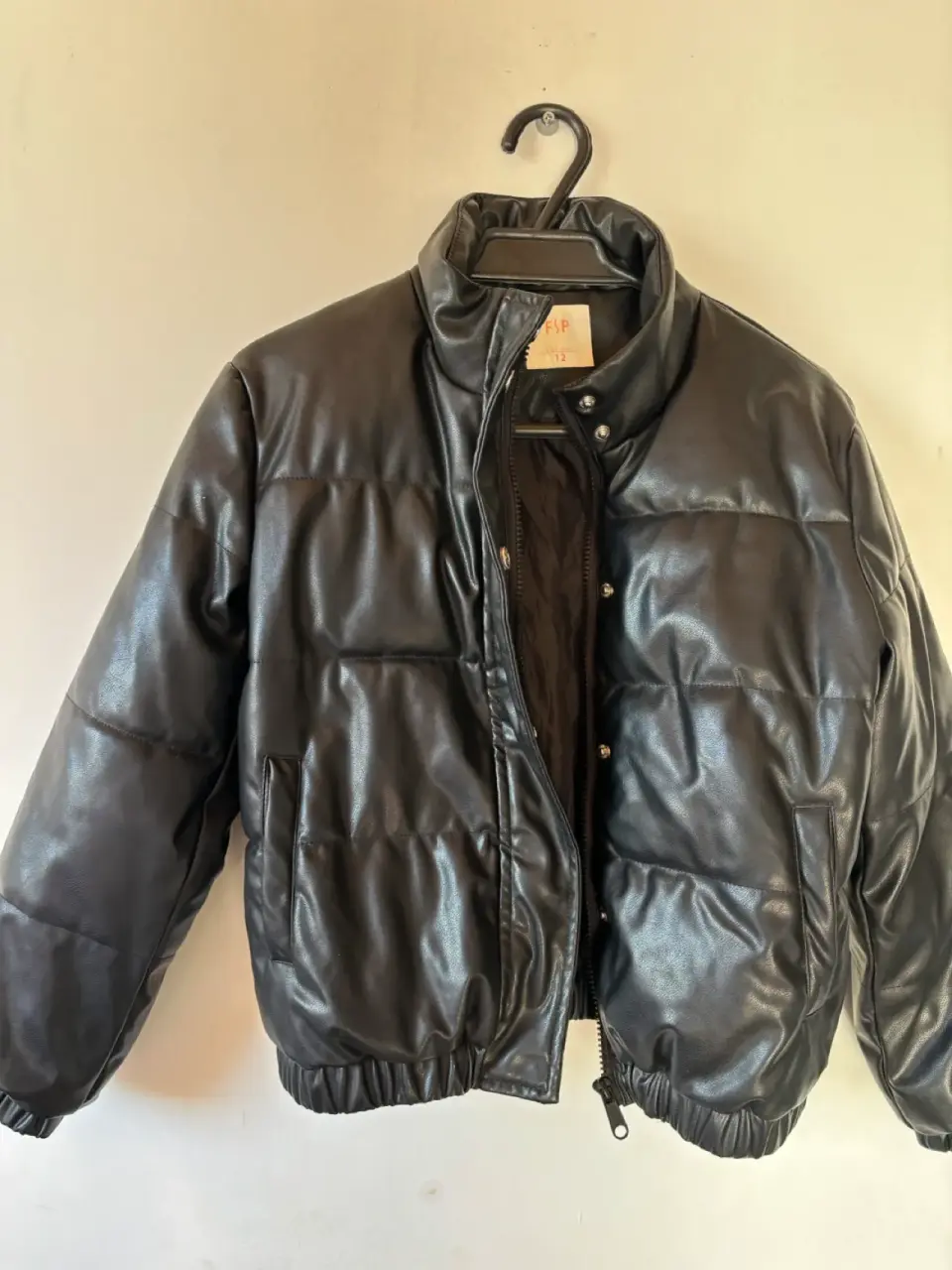 Chaqueta puffa eco cuero niña - miniatura 3