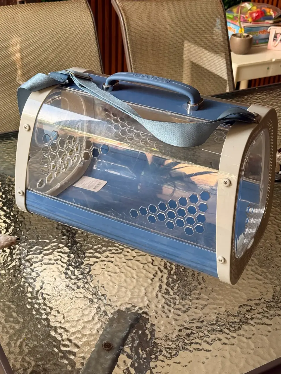 Transportadora para mascotas azul - miniatura 1