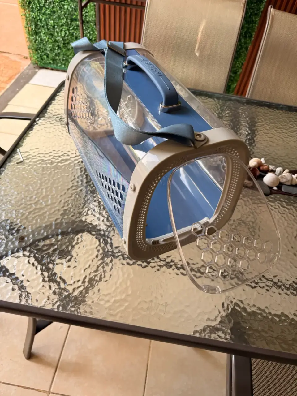 Transportadora para mascotas azul - miniatura 2