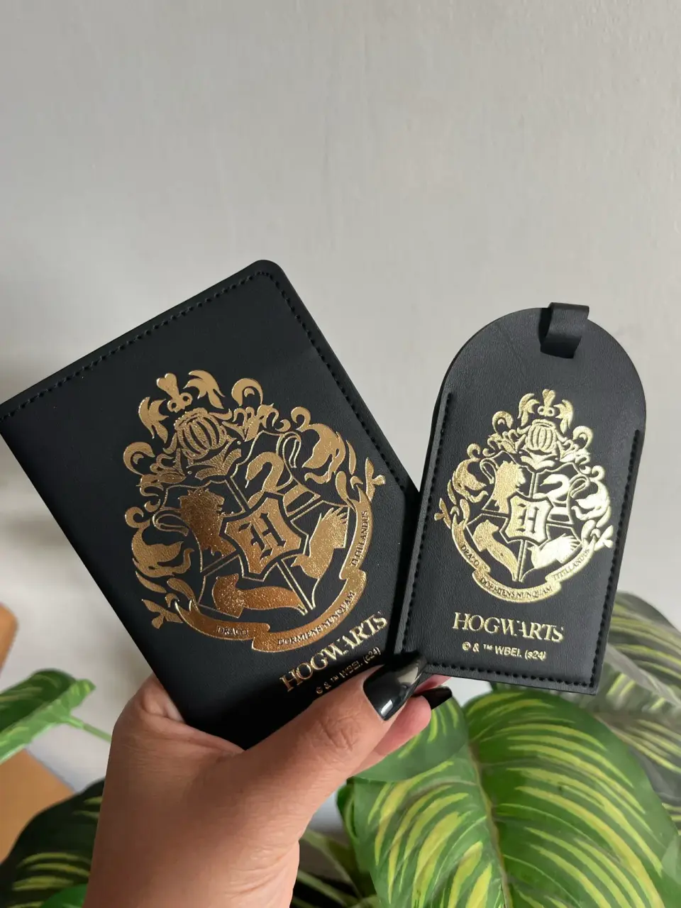 Set de porta pasaporte y etiqueta Hogwarts - miniatura 1