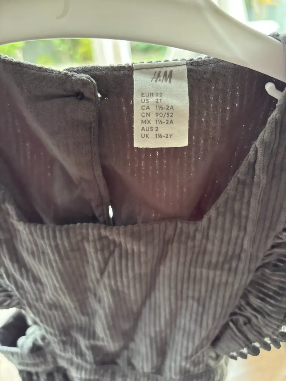 Vestido gris cotelé T2 - miniatura 3