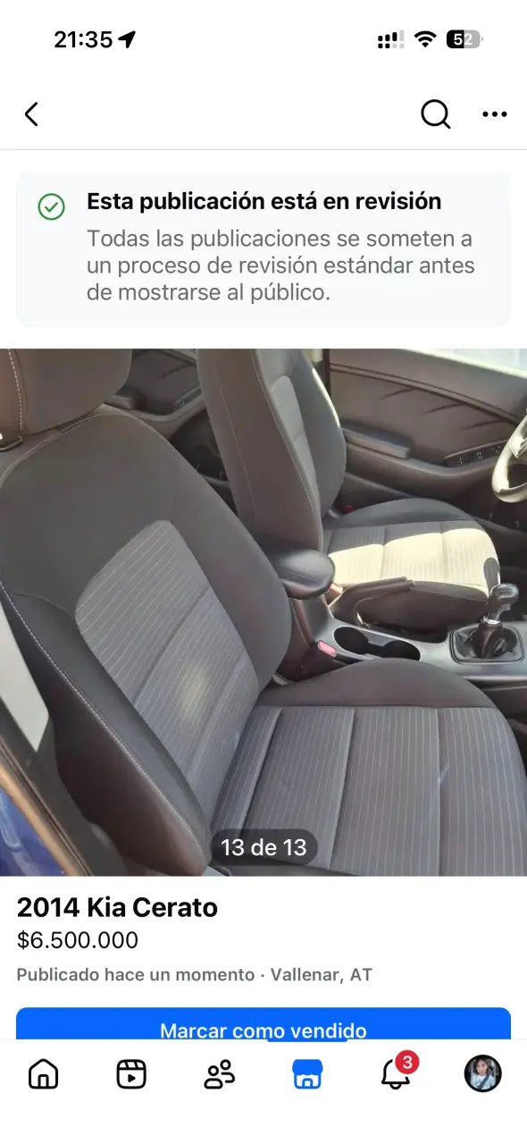 Auto sedán azul en venta - miniatura 4