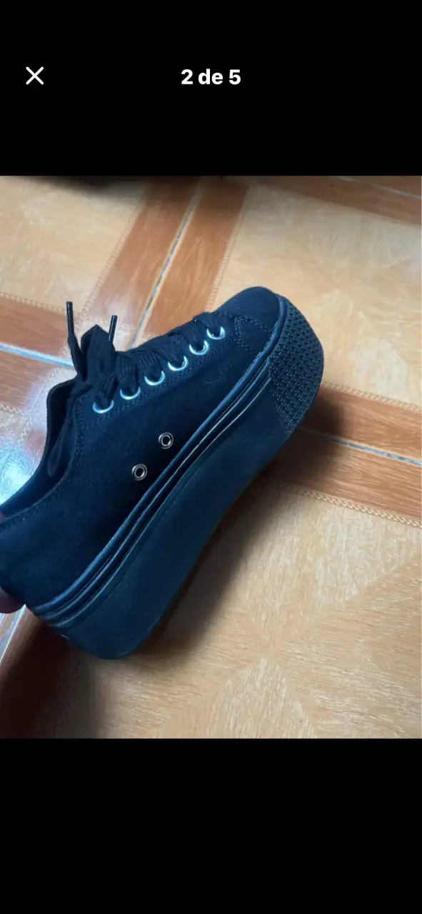 Zapatillas negras deportivas mujer C/Moran - miniatura 2