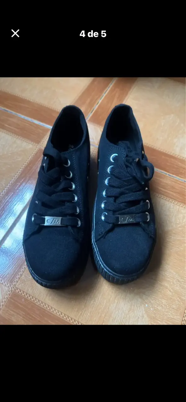 Zapatillas negras deportivas mujer C/Moran - miniatura 4