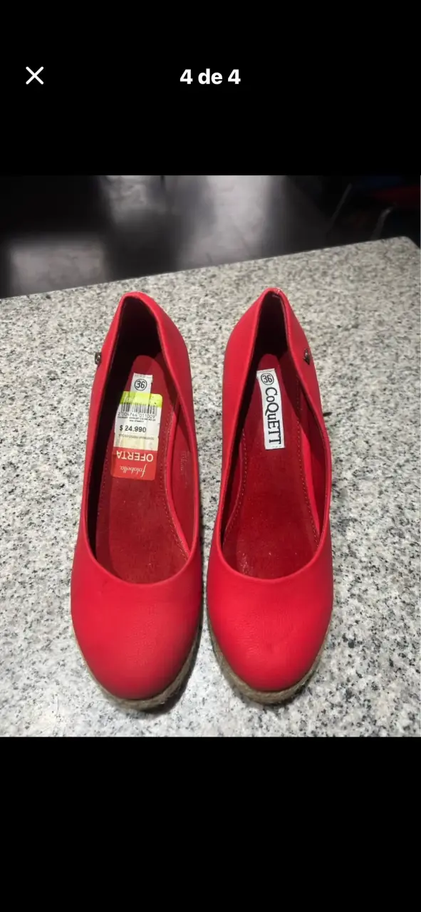 Zapatos rojos de mujer talla 36 - miniatura 1