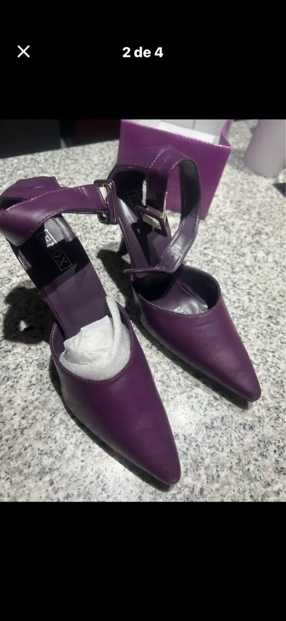 Zapatos de tacón morados, nuevo - miniatura 1