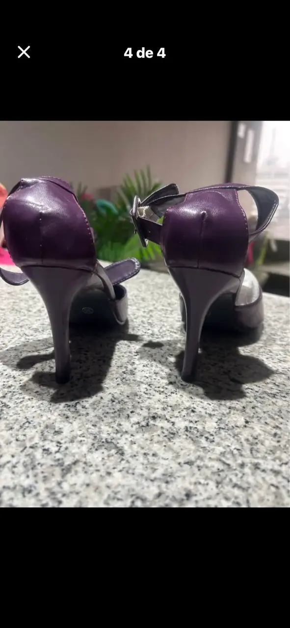 Zapatos de tacón morados, nuevo - miniatura 3