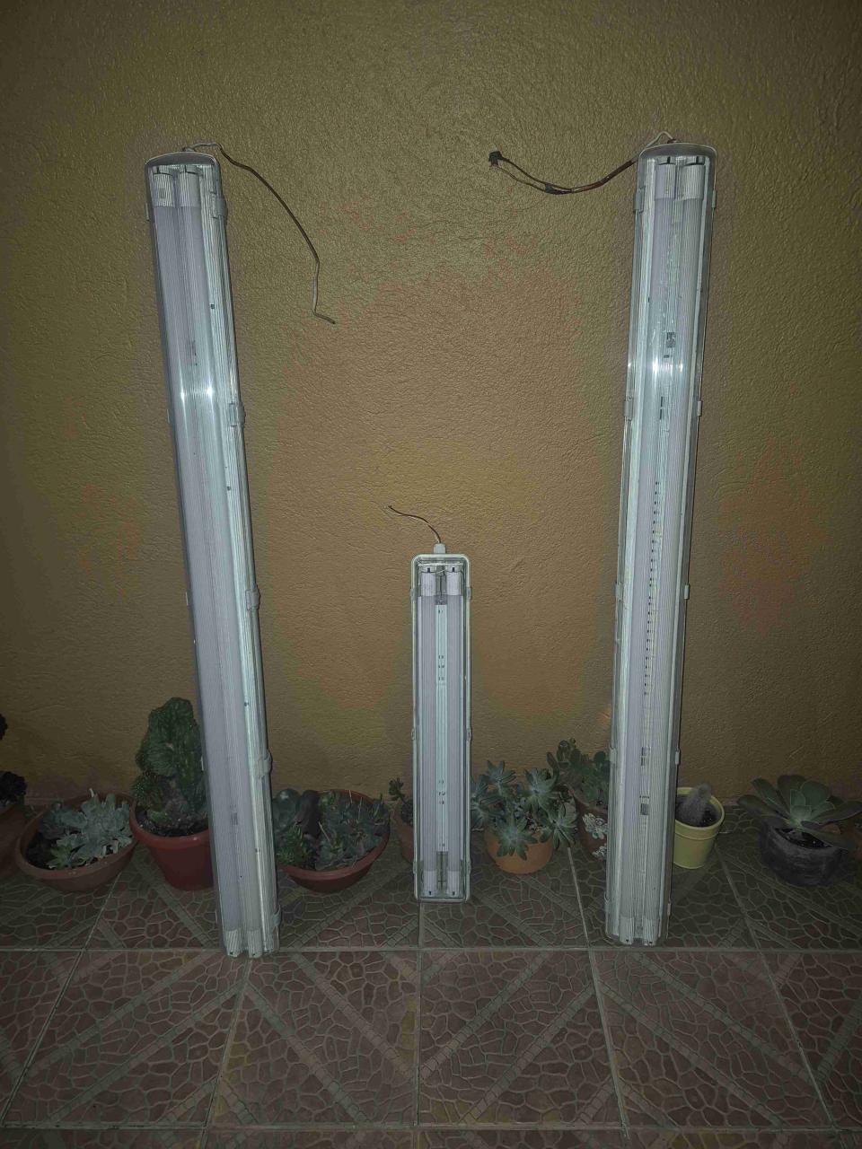 3 equipos fluorescente con lámparas led - miniatura 2
