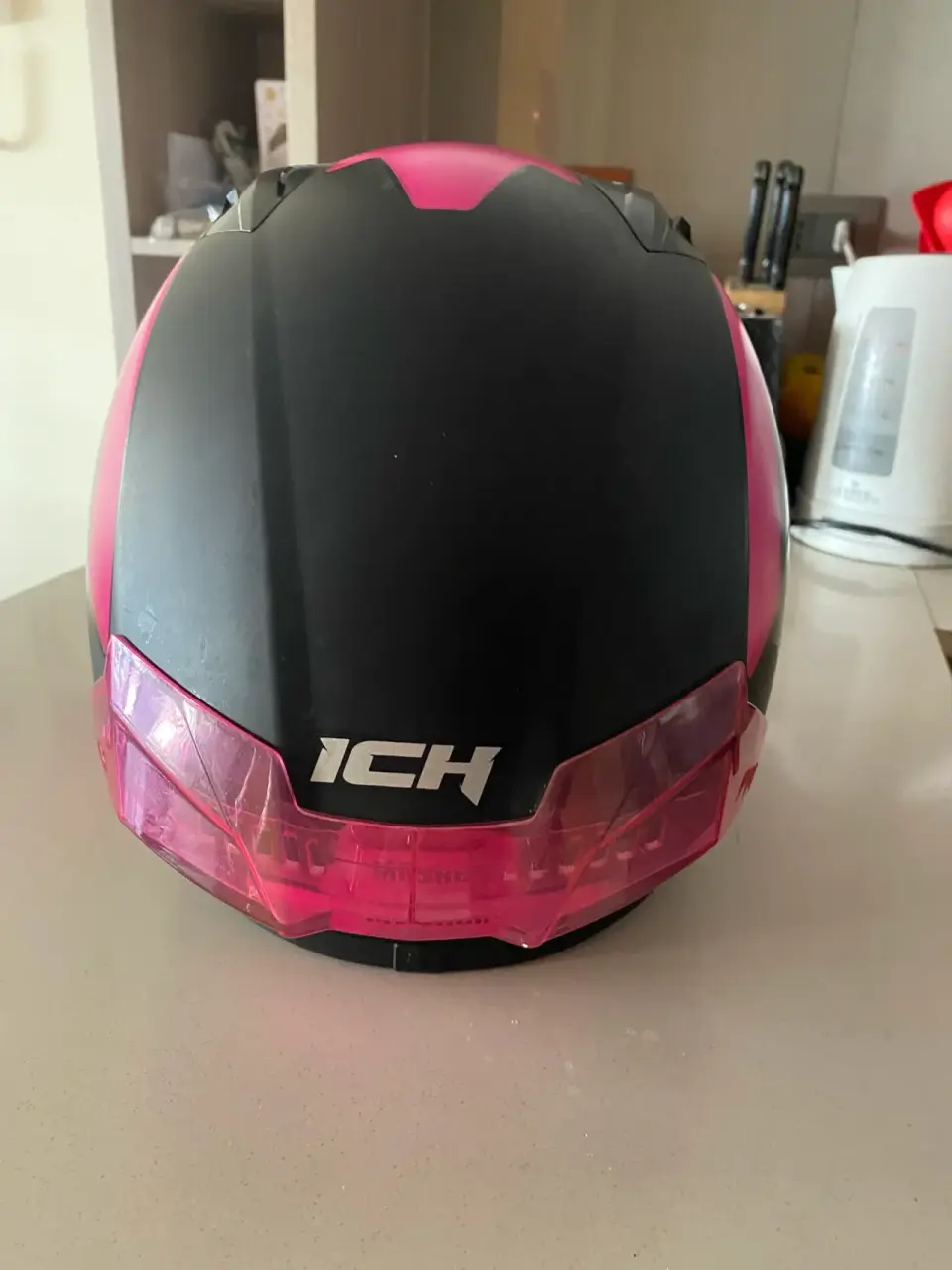Casco de moto ICH negro - miniatura 3
