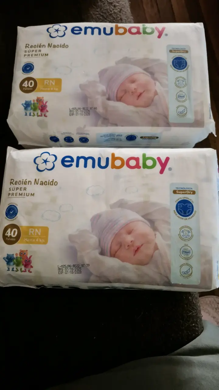 Pañales Emubaby Recién Nacido 40 unidades