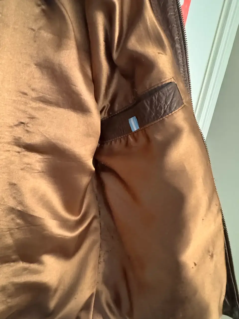 Chaqueta de cuero argentino marrón - miniatura 3