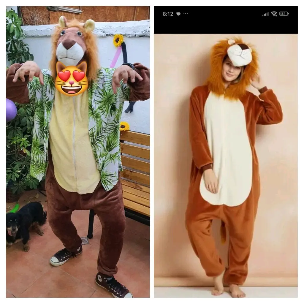 Pijama disfraz de león