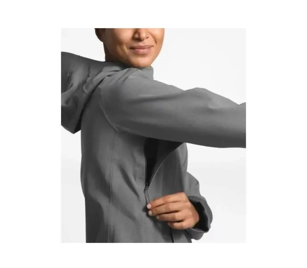 Chaqueta impermeable gris mujer - miniatura 5