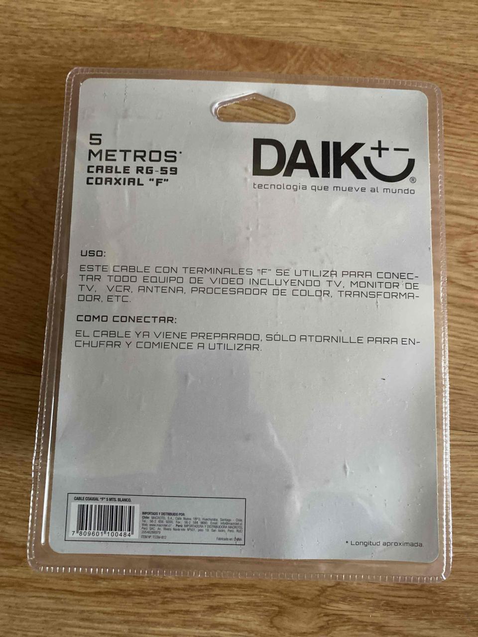 Cable coaxial 5 metros blanco - miniatura 2