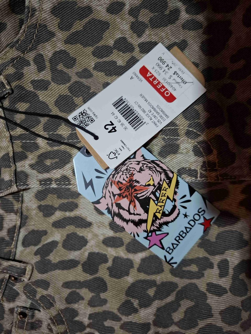 Pantalón animal print gris - miniatura 4