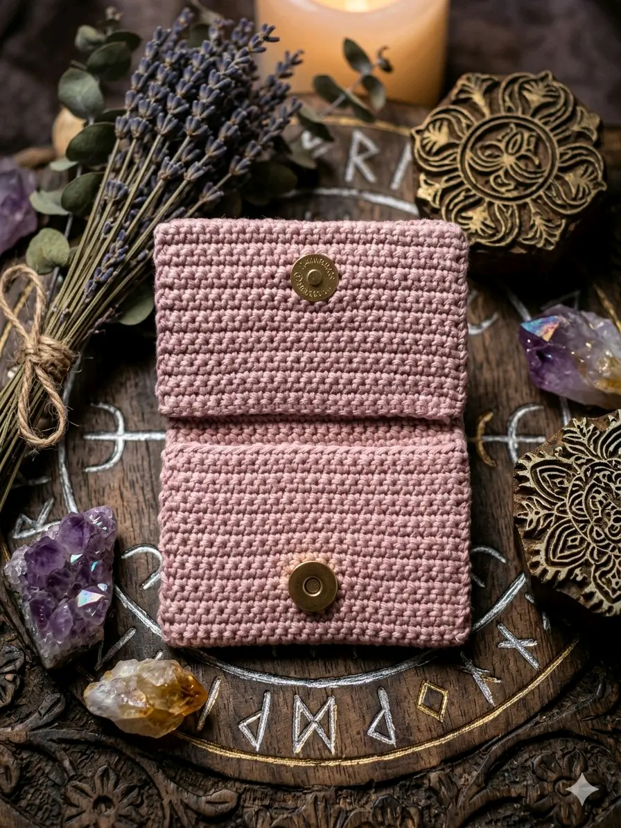 Tarjetero tejido a crochet - miniatura 2