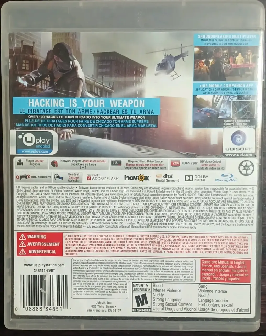 Videojuego Watch Dogs PS3 - miniatura 3