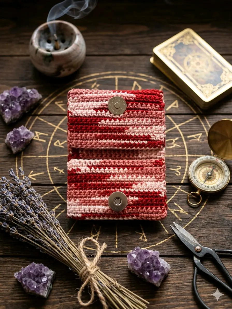 Tarjetero tejido a crochet - miniatura 2