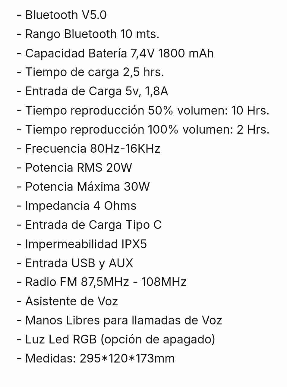 Parlante Bluetooth Aiwa portátil - miniatura 3