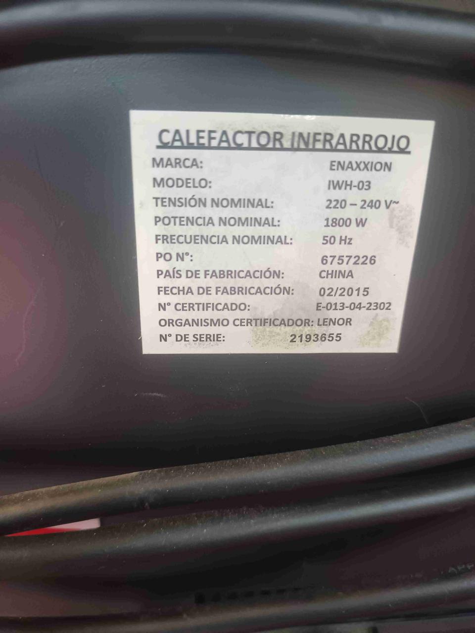 Calefactor Enaxxion eléctrico - miniatura 2