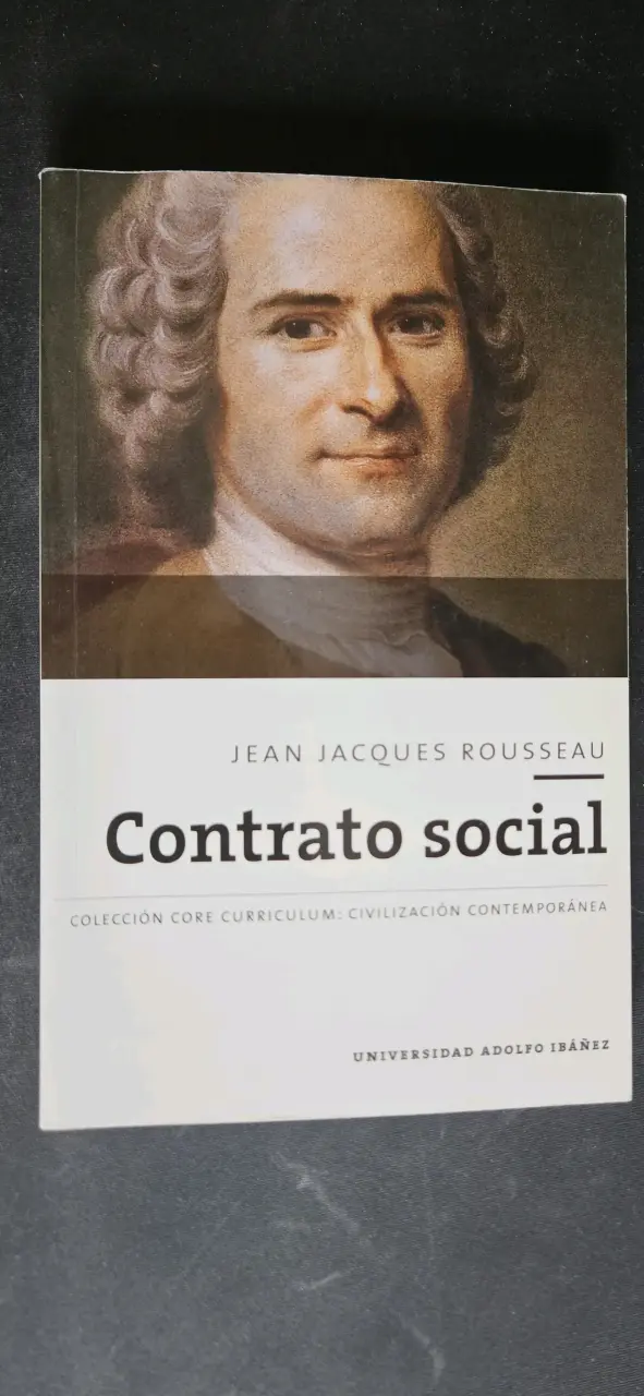 Libro 'Contrato social' de Jean Jacques Rousseau