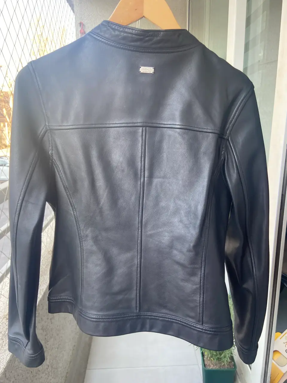 Chaqueta de cuero negra reversible - miniatura 2