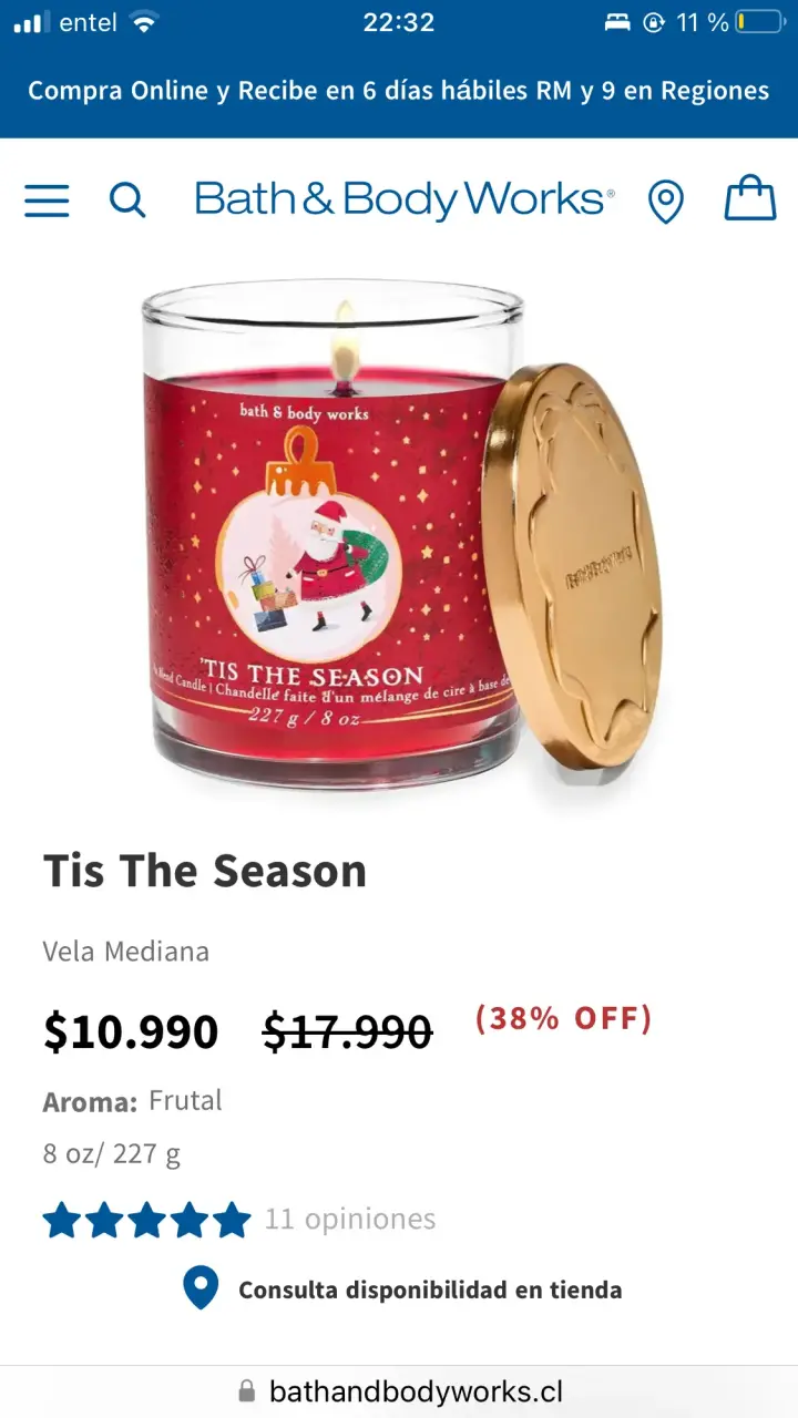 Vela aromática Bath & Body Works